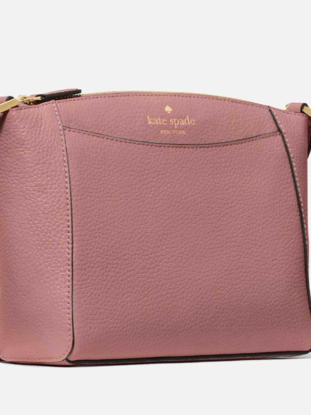 New Kate Spade Monica Pebbled Leather Crossbody Dusk Rose - Picture 3 of 4